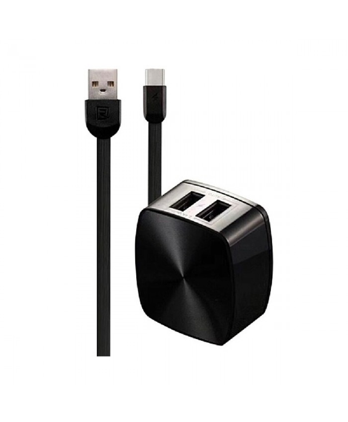 Remax RP-U215 Dual USB Charger With 1M Type-C Data Cable 2.4A   